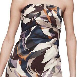 Reiss Juna Printed Bustier Dress in US 4